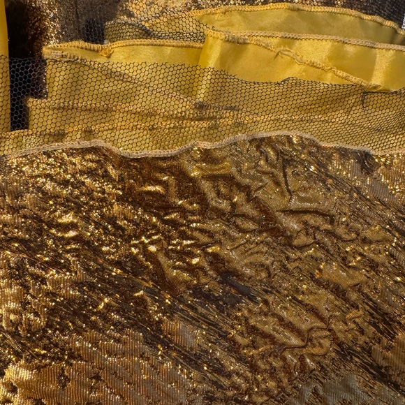 Teuta Matoshi Autumn Leaves Gold Textured Gown - Picture 13 of 15